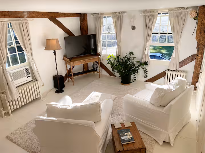 Sunny salon with natural light